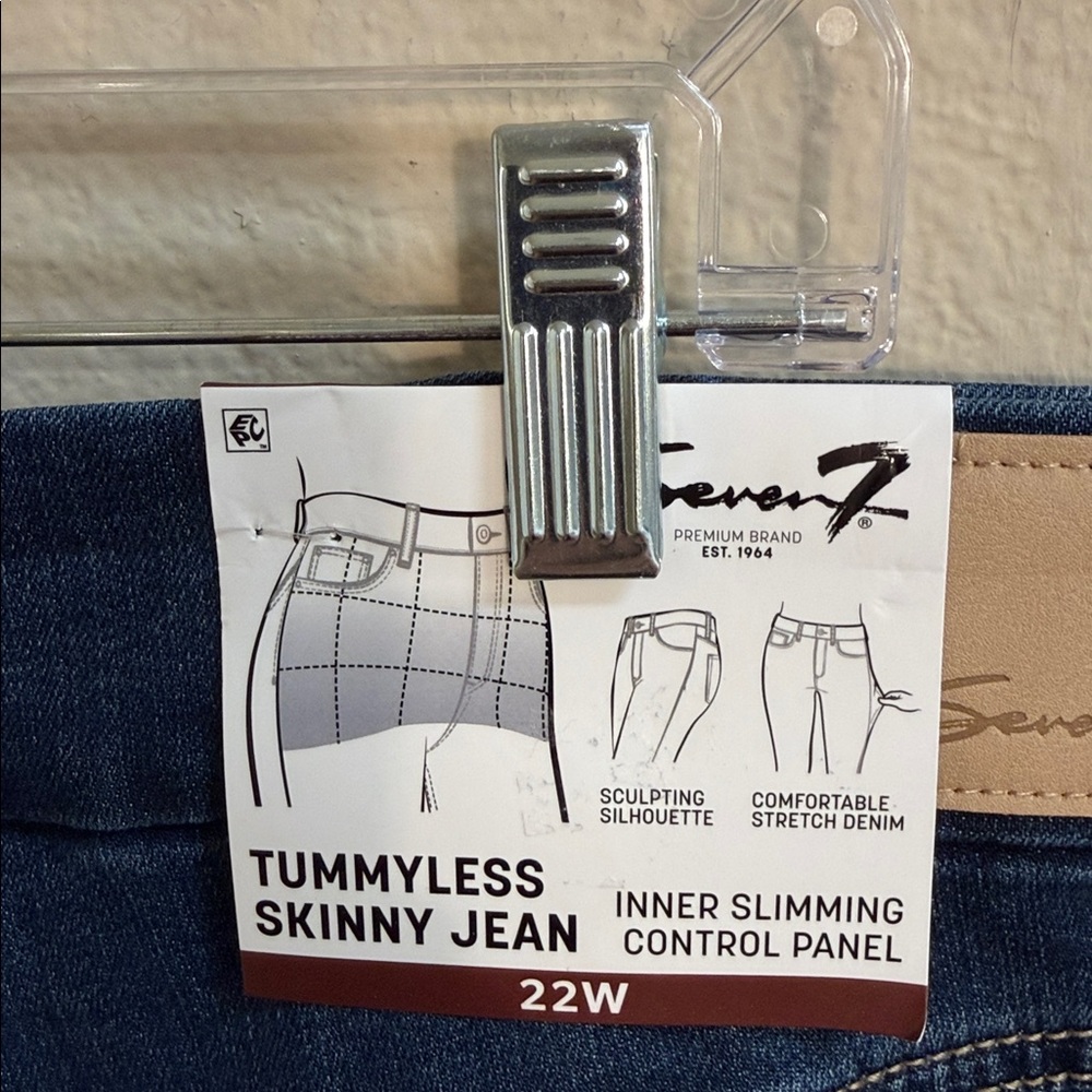 NWT Size 22W Seven7 Tummyless Skinny Jean - Picture 6 of 9